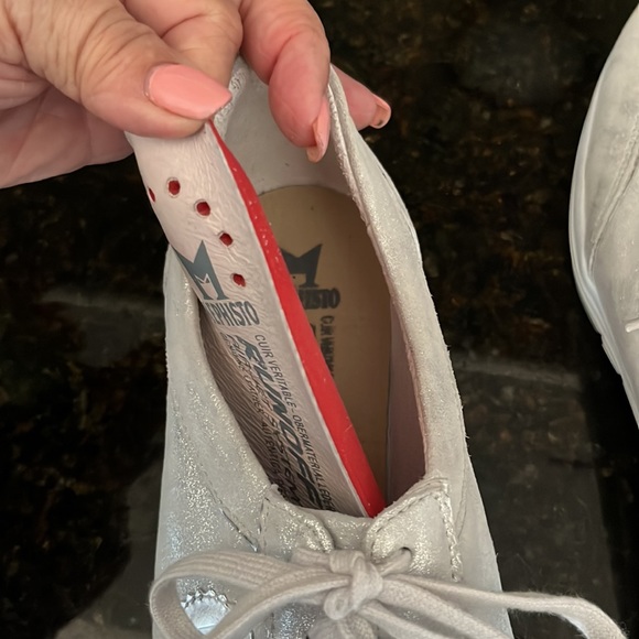 MEPHISTO RUNOFF AIRJET SYSTEM ladies light gray/metallic sneakers size 11 - Picture 11 of 12